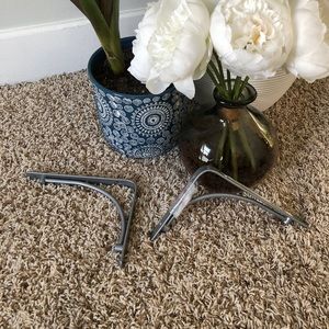Wall Art - Wall shelf Mounts | Silver, with hardware Wall Art - Wall shelf Mounts | Silver, with hardware